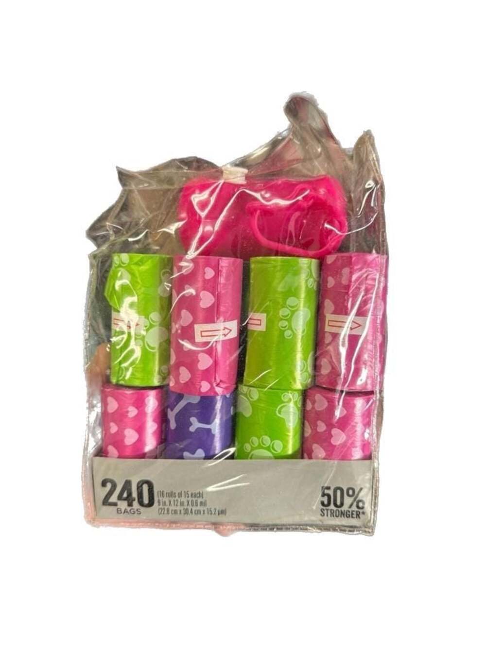 Ruffin It Extra Heavy Weight Pet Waste Bags, 240 Count (16 Rolls) with Dispenser